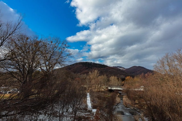 Makomanai River and Winter Mountains | Hokkaido