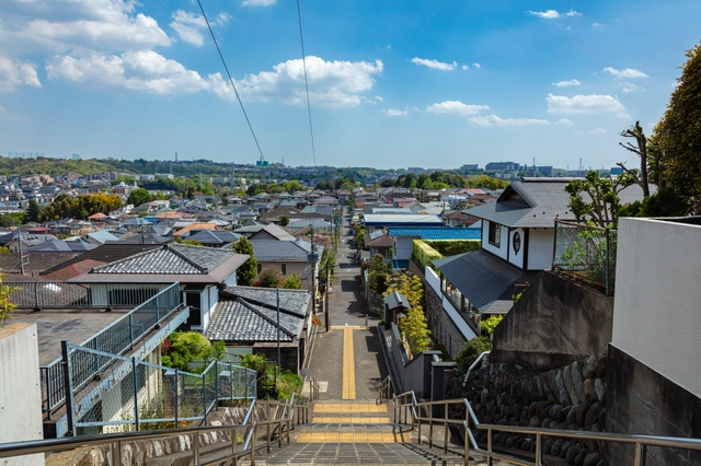 View of Residential Area from Seiseki-Sakuragaoka Stairs | Tokyo Tama Area