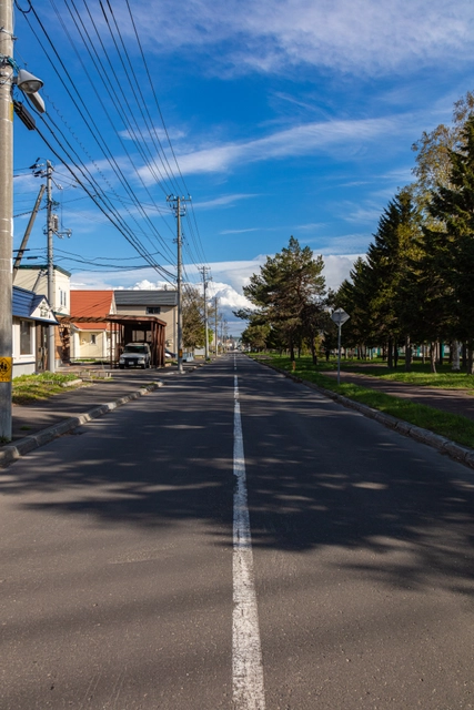 あいの里の住宅街の道路｜北海道札幌市北区