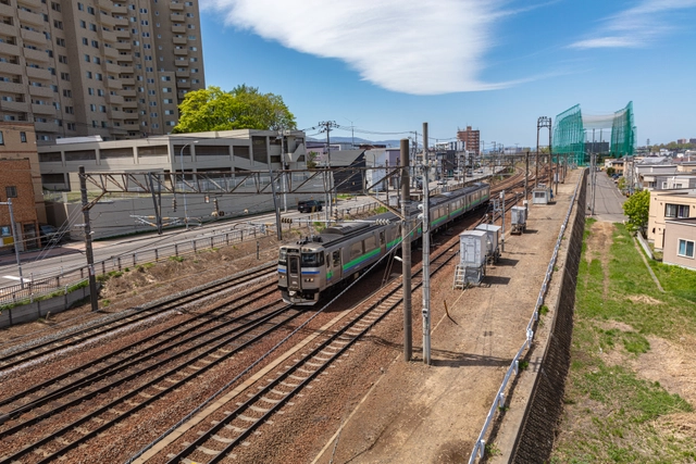 Train near Teine Station | Hokkaido