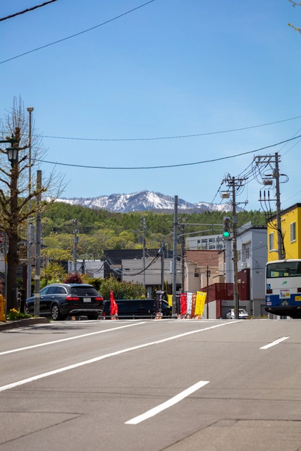 Teine Station Street and Snowy Mountain | Hokkaido